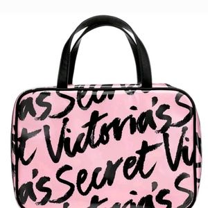 VS pink & black make up caged bag